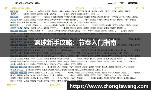 篮球新手攻略：节奏入门指南